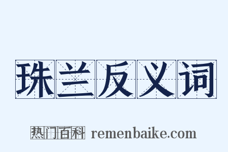 珠兰反义词是什么意思的图片